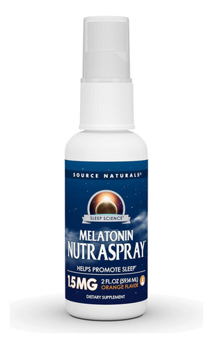 Source Naturals Nutraspray De Melatonina 59.14 Ml Sabor Naranja