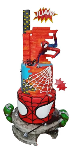 Torta Falsa Spiderman ..avenger Personalizala Cómo Quieras