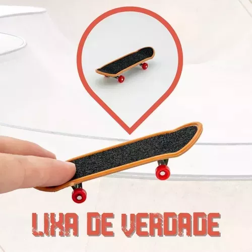 Skate De Dedo Kit 2 Fingerboard Truck Metal Com Ferramentas