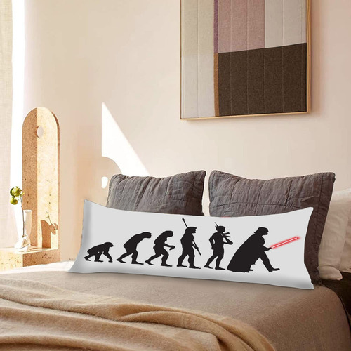 Cojin Almohada Evolución Del Hombre Darth Vader 35x100cm Diseño De La Tela Lisa