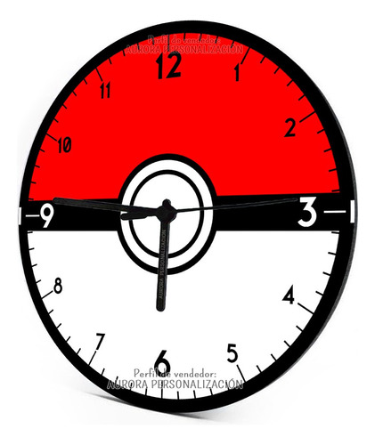 Reloj De Pared Cristal Pokemon 