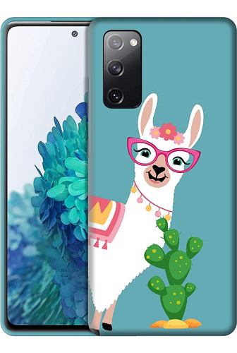 Funda Para Samsung Galaxy S20 Fe - Turquesa/cactus/llama