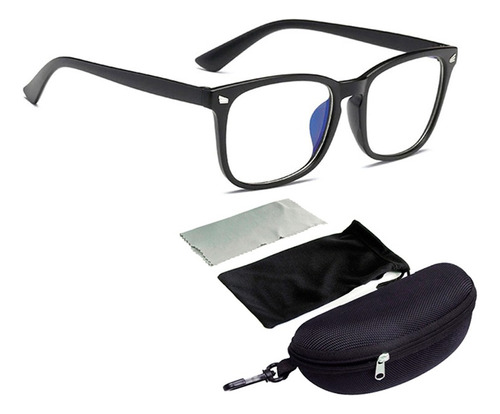 Óculos Proteção Contra Luz Azul - Blue Ray Blocker Incolor Cor Preto - Incolor Cor da armação Preta