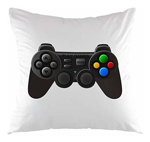 Cojines Ofloral Gamer Funda De Almohada, Joystick Negro Con