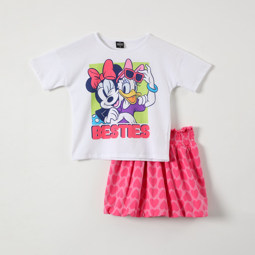 Conjunto Niña Daisy Y Minnie Blanco I Disney