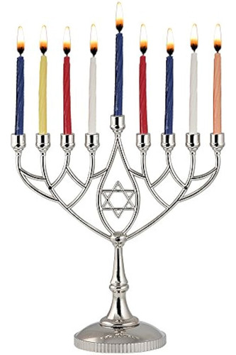 Zion Judaica Hanukkah Value Kit - Menorah Sólido De Tamaño C