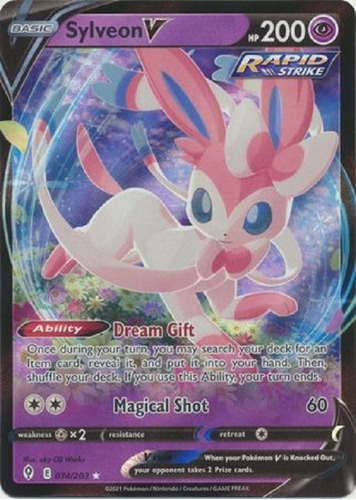 Sylveon V 74/203 Ultra Raro Pokemon Tcg