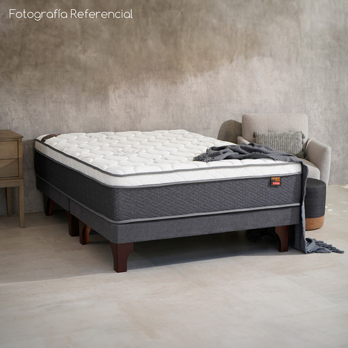 Cama Europea Everest + Set Villarreal 2 Plazas X 2 Mt. Celta