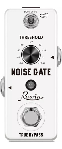 Pedal Supresor Rowin Noise Gate Para Bajo Color Blanco