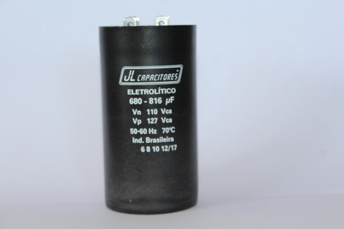 Capacitor De Partida Eletrolítico 680-816uf 110v Marca Jl