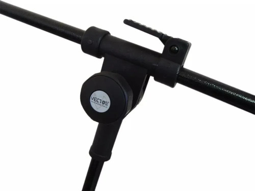 Imagem 4 de 4 de Pedestal Vector Microfone Girafa C/cahimbo Preto Kit C/ 5