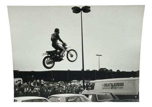 Fotografía Foto Blanco Y Negro Vintage, Show De Motos 