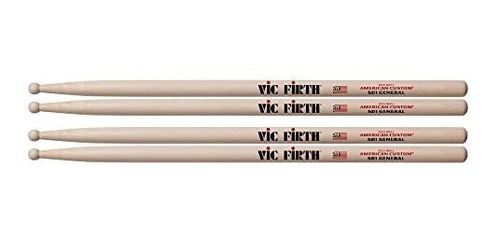 Paquete De 2 Baquetas Para Batería Vic Firth Sd1 General Woo