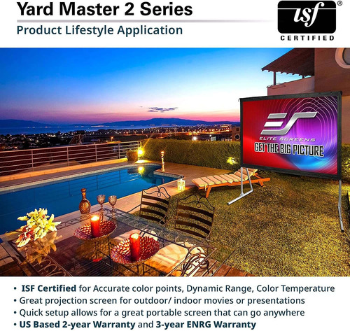 Imagen 6 de 7 de Pantalla Para Proyector Al Aire Libre Con Soporte 16:9 8k...