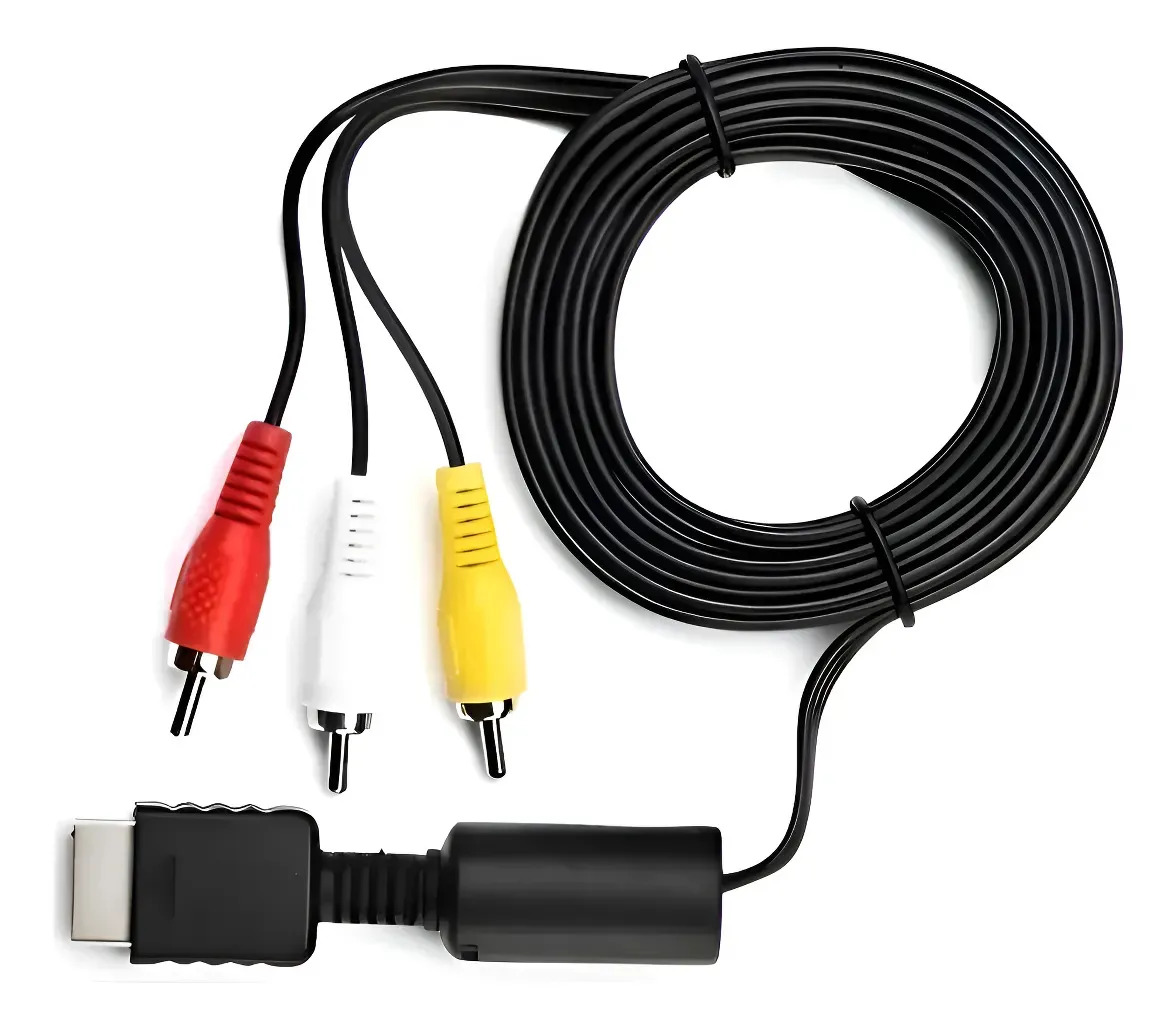 Cabo Av Audio Video Rca Playstation Ps3 Ps2 Ps1 Qualidade