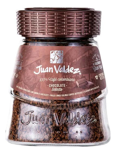 Café Solúvel Liofilizado Em Vidro Juan Valdez 95g Chocolate