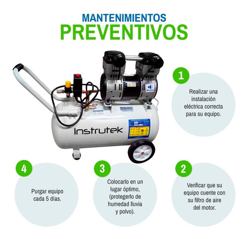 Compresor de aire eléctrico portátil Instrutek WSOF75024H 24L 1hp