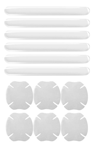 6x Manija De La Puerta Del Coche Copa Protectores Contra