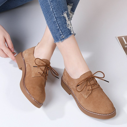 Imagen 5 de 8 de Zapatos Formales De Piel De Gamuza Para Mujer 35-40