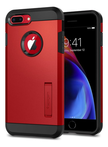 Funda Spigen Tough Armor Para iPhone 8 Plus / 7 Plus - Rojo