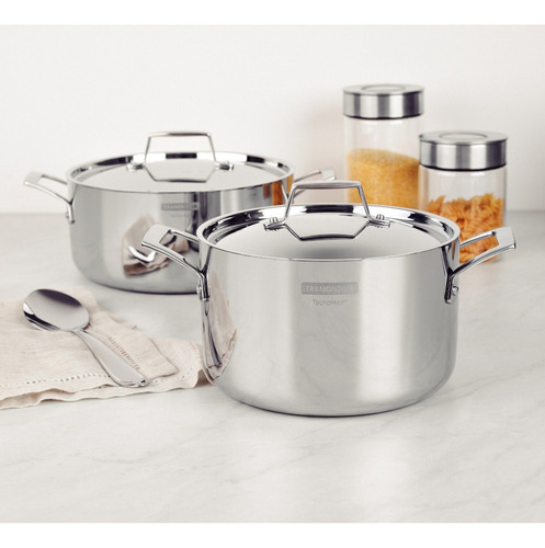 Cacerola De Acero Inoxidable Grano 25 Cm - 5,8 L Color Plateado Tramontina
