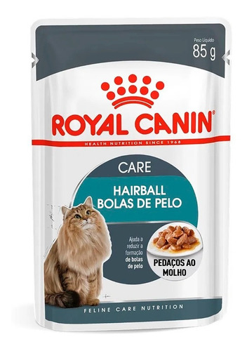 Alimento Úmido Royal Canin Gato Hairball Care Sachê 85g