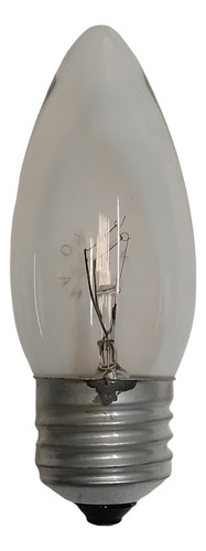 Lampara 220v 40w E27 Vela Transparente Ideal Araña Pack X10 Blanco Cálido