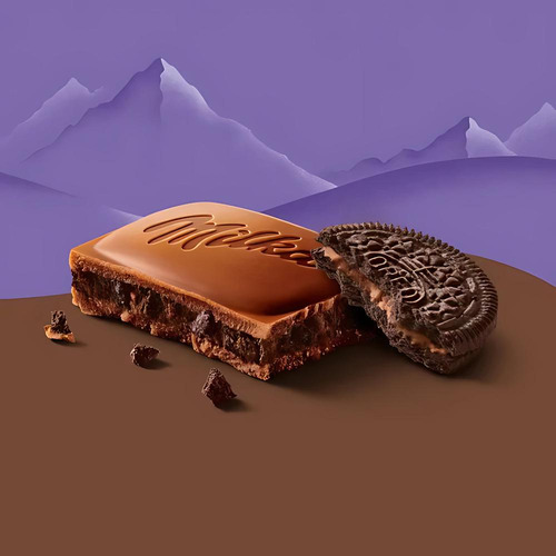 Chocolate Milka Oreo Brownie Barra Kit Com 22 Unid De 100g