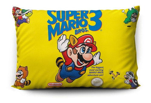 Imagen 1 de 5 de Funda De Almohada Super Mario Bros. 3 70x45cm Vudú Love