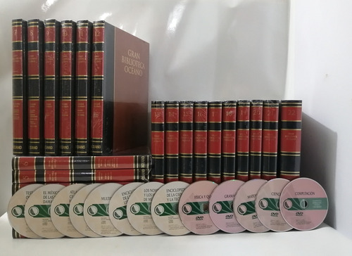 Biblioteca  Océano 22 Vols. 5 Dvd Y 8 Cd Rom 