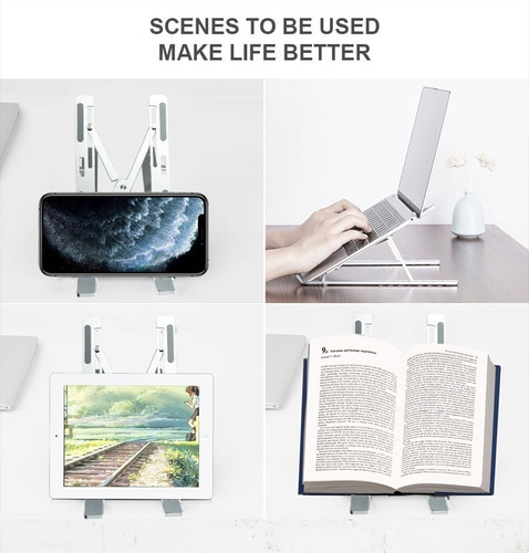 Imagen 8 de 9 de Base Soporte Portátil Laptop Plegable Aluminio Ergonómica X