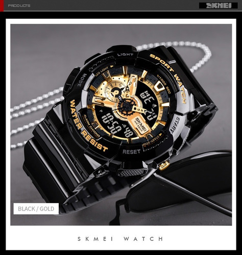 Imagen 4 de 7 de Reloj Skmei Hombre Mujer Cronometro Sumergible Deportivo