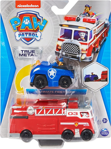 Paw Patrol Ultimate Firetruck Auto Con Chase Y Carro Bombero