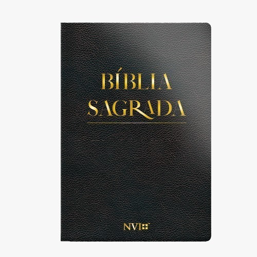 Bíblia Sagrada Nvi Capa Luxo Preta Letra Maior Ultrafina
