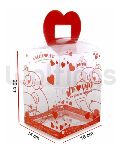 Caja De Plastico Para Regalos Packaging Transparente Mediana