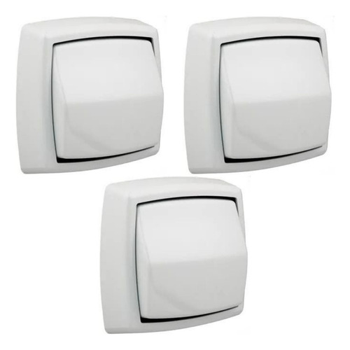 Kit 03 Acabamentos Válvula Descarga Branco Compátivel Deca Docol Hydra