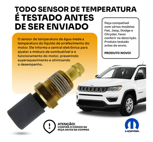 Sensor Temperatura Água Óleo Dodge Journey 3.6 V6 05149077ab