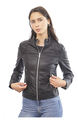 Chaqueta Ecocuero Chf21 Negro