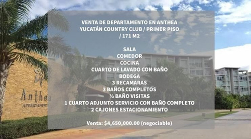 Imagen 1 de 2 de Departamento En Anthea Country Club Primer Piso