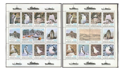 1980 Fauna Antártica- Malvinas- Argentina (bloques) Mint