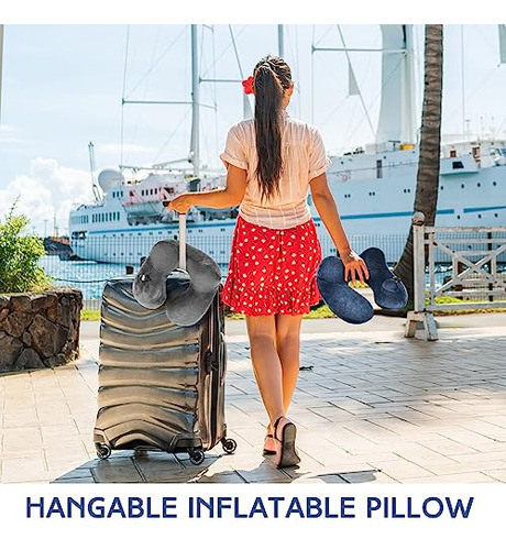 Almohadas Inflables De Viaje, 2 Unidades, Suave Y Compacta