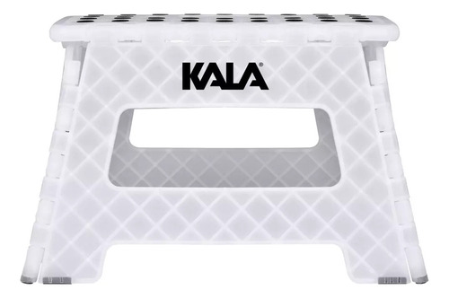 Banqueta Plástica Multiuso Dobrável C/ Alça 220mm 150kg Kala Cor Branco