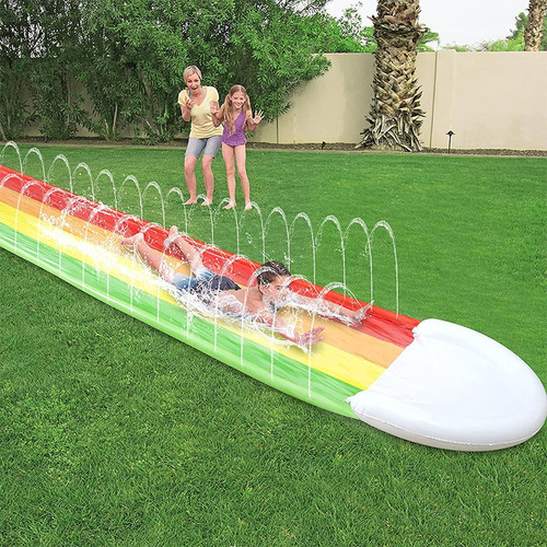 Resbalin Inflable Acuatico Resbaladill 4.8m Deslizador Agua