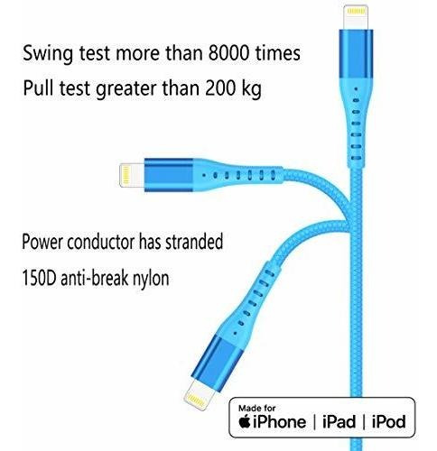 Cable Dato Para iPhone 4 Color 6 3 1 Pie 11pro Max Xs Xr