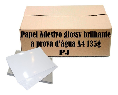 100 Folhas Papel Foto Glossy Adesivo À Prova D'água A4 135g