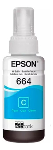 Botella Tinta Cyan T664 Epson
