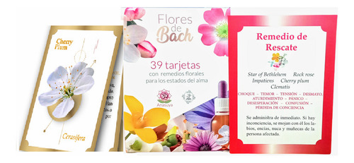 Flores De Bach Tarjetas Con Descripcion A Color, 39 Tarjetas
