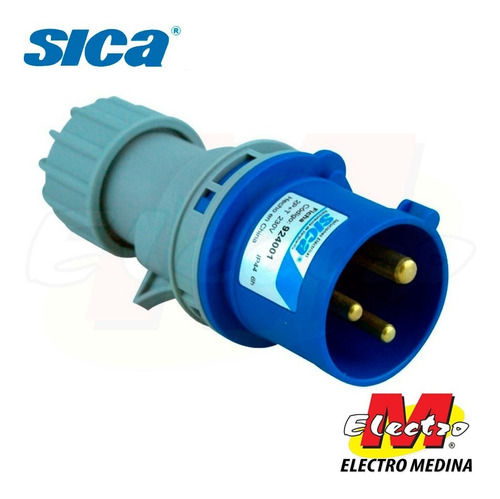 Ficha Tipo Scame  2p + T 32a Ip44 Steck Sica Electro Medina