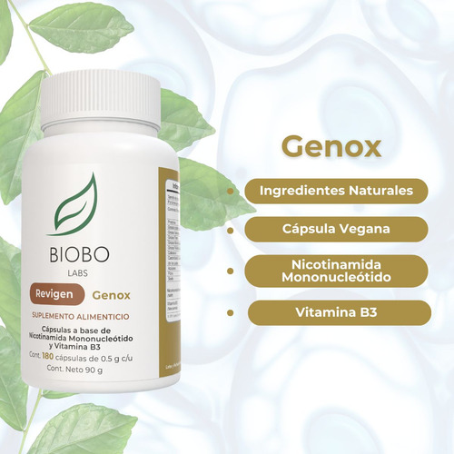 Biobo Labs Revigen Genox 180caps 180dias Nmn