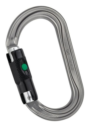 Mosqueton Petzl Ok Ball Lock 25 Kn Rescate Rope Access Rapel Color Gris